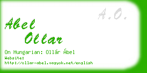 abel ollar business card